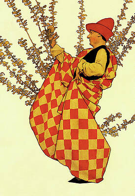 Wall Art - Painting - Man with Apple by Maxfield Parrish