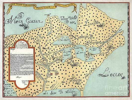 Wall Art - Photograph - Map Of New France by Science Photo Library