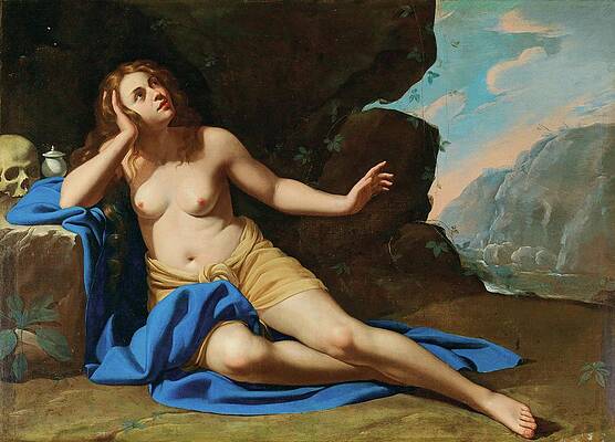 Wall Art - Painting - Mary Magdalene In Ecstasy II by Artemisia Gentileschi