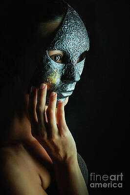 Mask in hand Fashion portrait of lady with mask by Dimitar Hristov Mask in hand Fashion portrait of lady with mask by Dimitar Hristov
