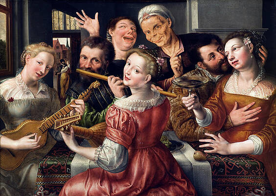 Wall Art - Painting - Massys: Merry Company by Jan Massys