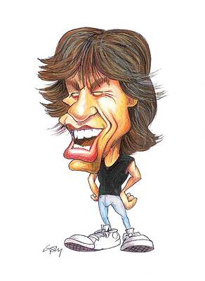 Wall Art - Drawing - Mick Jagger by Gary Brown