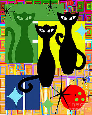Mid Century Modern Cat Art Page 2 Of 5 Fine Art America