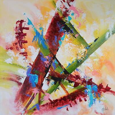 Wall Art - Painting - Mind Exercise Abstract Three by Carole Sluski