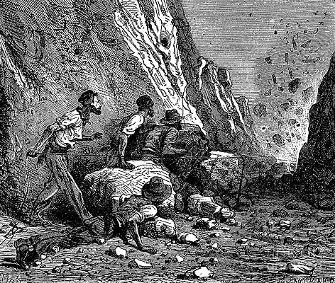Wall Art - Drawing - Miners Blasting, 1879. Artist Anon by Print Collector