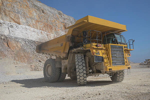 Wall Art - Photograph - Mining Tractor Working In Open Pit by Cavan Images