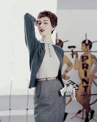 Wall Art - Photograph - Model In Waffle-weave Tweed by Frances McLaughlin-Gill