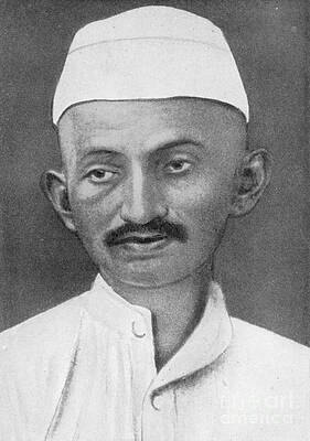Wall Art - Drawing - Mohandas Karamchand Gandhi 1869-1948 by Print Collector