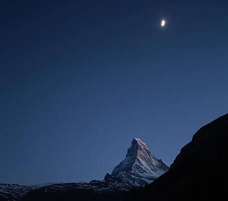 Wall Art - Photograph - Moonlit Matterhorn, Zermatt, Switzerland #1 by David Handson