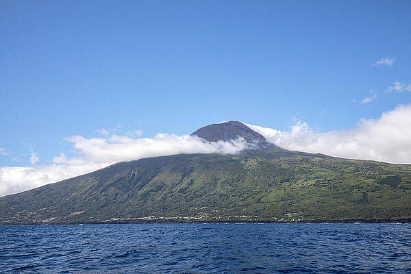 Wall Art - Photograph - Mount Pico With Summit In Clouds. Pico Island, Azores by Franco Banfi / Naturepl.com