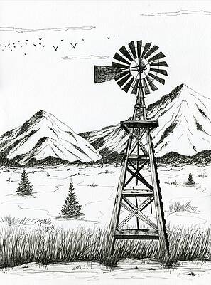 Windmill Farm Drawings Fine Art America Line drawing pics 512x512 farm, farm windmill, mill, propeller, wind instrument, windmill 800x800 windmill vector sketch icon isolated on background. windmill farm drawings fine art america
