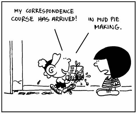 Wall Art - Drawing - My Correspondence Course Has Arrived. In Mud Pie Making by Mike Flanagan