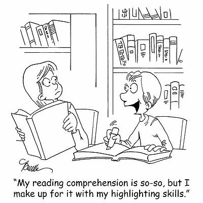 Wall Art - Drawing - My Reading Comprehension Is So-so, But I Do Make Up For by Marty Bucella