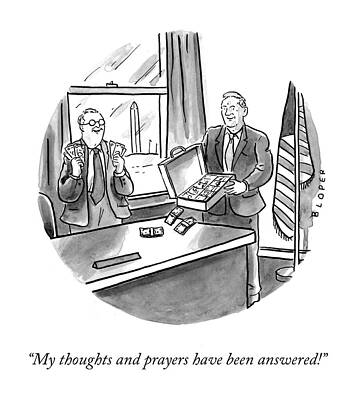 Wall Art - Drawing - My Thoughts and Prayers by Brendan Loper