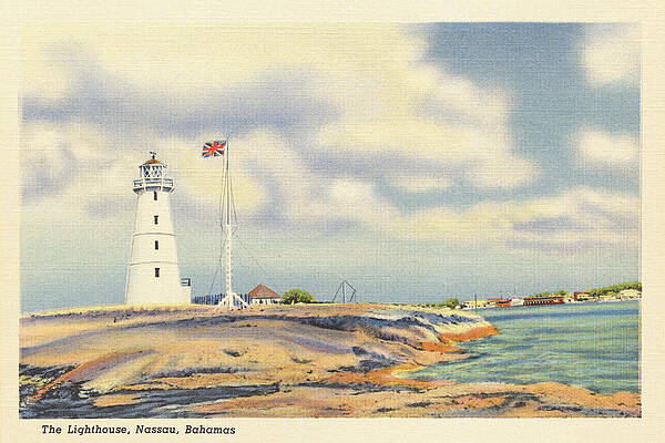Wall Art - Mixed Media - Nassau Lighthouse by Wild Apple Portfolio