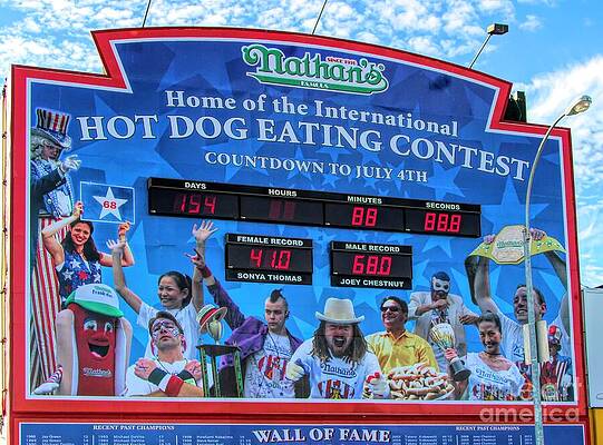 Nathan's Hot Dog Eating Contest Coney Island by Chuck Kuhn Nathan's Hot Dog Eating Contest Coney Island by Chuck Kuhn