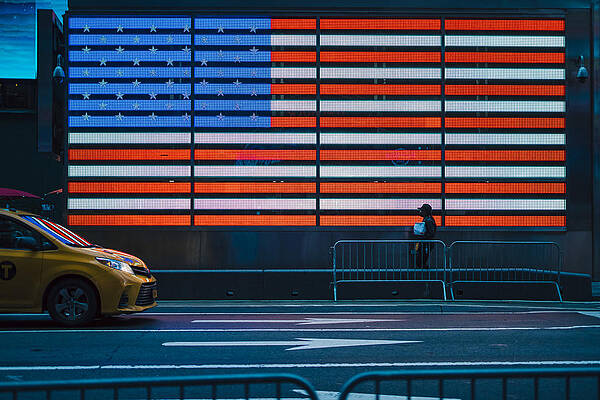 Wall Art - Photograph - Neon Flag by Joshua Leeman