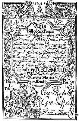 Wall Art - Drawing - New England Paper Money, 1743 C1880 by Print Collector