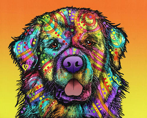 NEWFOUNDLAND Dog Painting ART 11 X 14 LARGE by Artist DJR