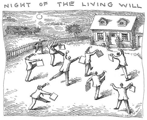 Wall Art - Drawing - Night Of The Living by John O'brien