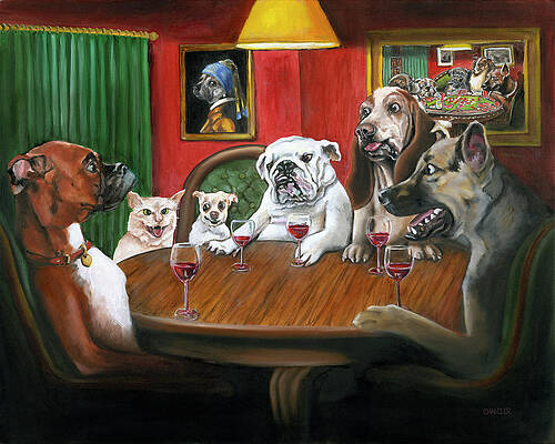 Dogs Playing Poker Paintings Fine Art America