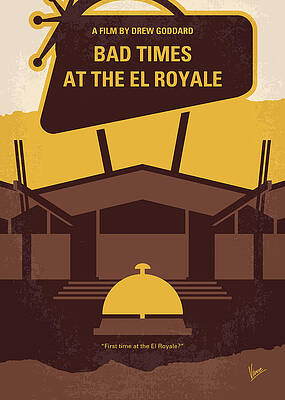 Wall Art - Digital Art - No1044 My Bad Times at the El Royale minimal movie poster by Chungkong Art
