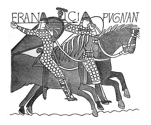 Wall Art - Drawing - Norman Knights, Bayeux Tapestry by Print Collector