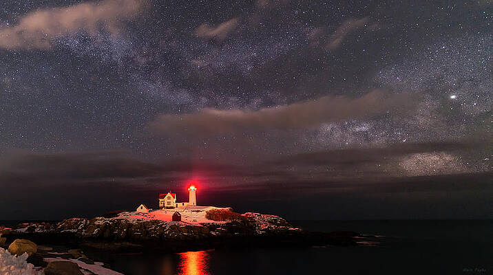 Nubble Light at Night by Mark Papke Nubble Light at Night by Mark Papke