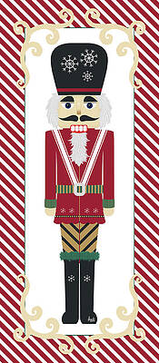  Mixed Media - Nutcracker On Red Stripe II by Andi Metz