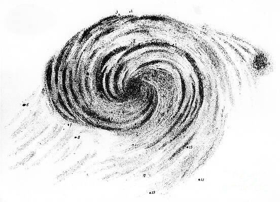 Sketch of the spiral galaxy milky way Royalty Free Vector