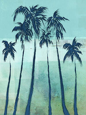 Wall Art - Painting - Ocean Front Palms by Dan Meneely