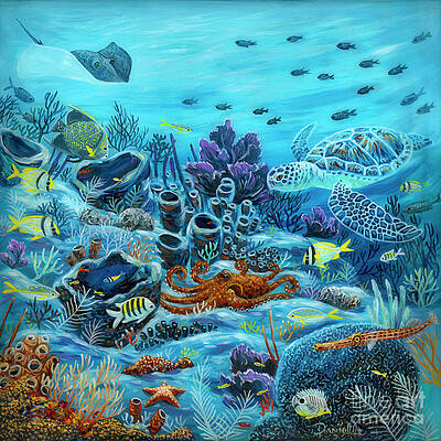 Sea Sponge 1 Painting by Dan Houston - Pixels