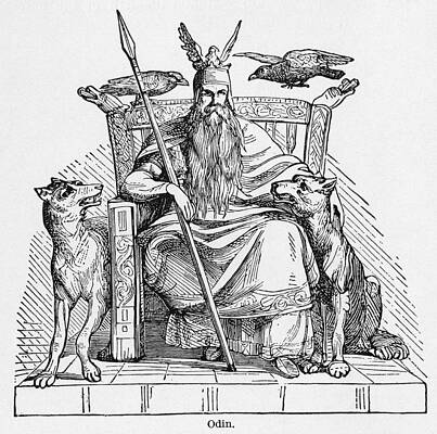 Odin Enthroned Print by Archive Photos