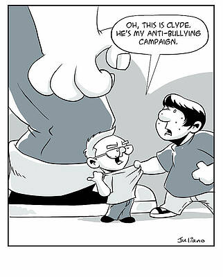 Wall Art - Drawing - Oh, This Clyde. He's My Anti-bullying Campaign by Phil Juliano