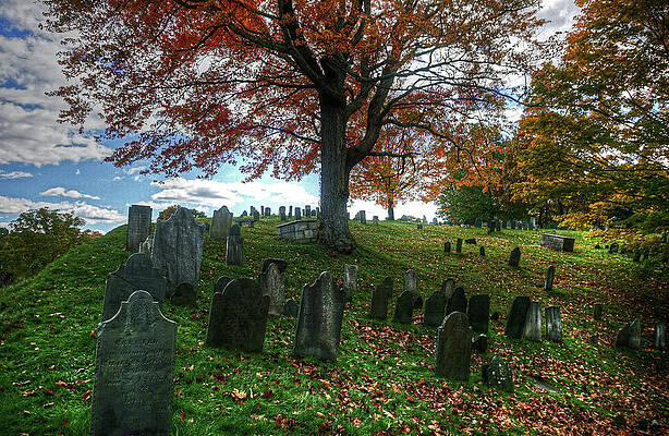 Old Hill Burying Ground in Autumn by Wayne Marshall Chase Old Hill Burying Ground in Autumn by Wayne Marshall Chase
