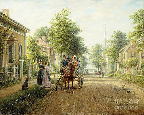 Wall Art - Painting - On The Way To Town, 1907 by Edward Lamson Henry
