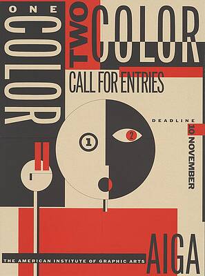 Wall Art - Painting - One Color  Two Color  Call For Entry  Aiga by Michael Mabry