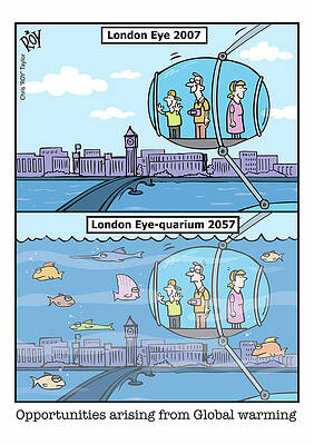 Wall Art - Drawing - Opportunities Arising From Global Warming by Chris 'roy' Taylor