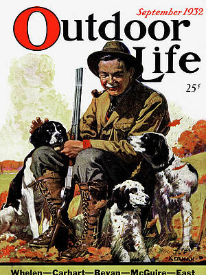 Wall Art - Painting - Outdoor Life Magazine Cover September 1932 by Outdoor Life