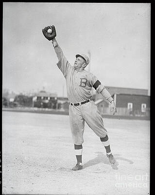 Vintage Baseball Casey Stengel Hand Towel by Bellesouth Studio