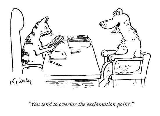 Wall Art - Drawing - Overuse of the Exclamation Point by Mike Twohy