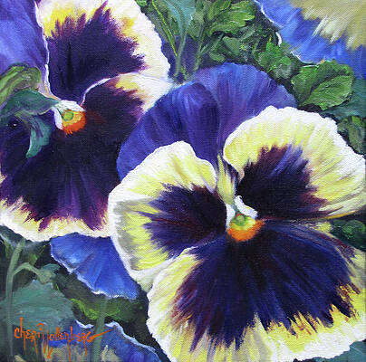 Pansies Painting I Canvas Original by Cheri Wollenberg 2019 by Cheri Wollenberg Pansies Painting I Canvas Original by Cheri Wollenberg 2019 by Cheri Wollenberg