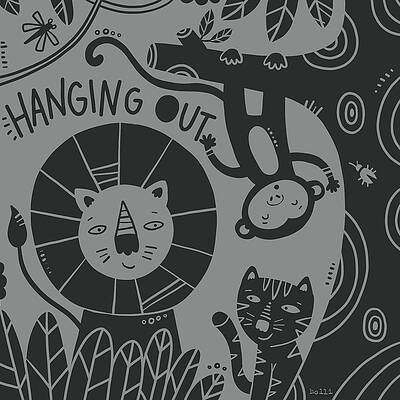 Zentangle Art Cat Digital Art by Peter Awax - Pixels