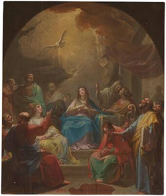 Wall Art - Painting - 'Pentecost'. Ca. 1769. Oil on canvas. by Francisco Bayeu y Subias -1734-1795-