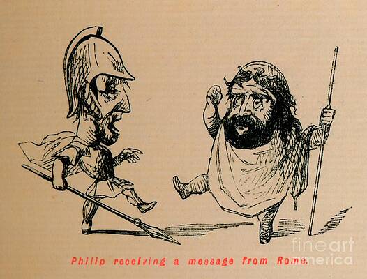 Wall Art - Drawing - Philip Receiving A Message From Rome by Print Collector