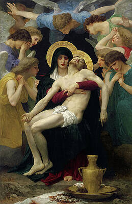 Wall Art - Painting - Pieta, 1876 by William-Adolphe Bouguereau