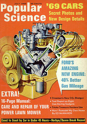 Wall Art - Drawing - Popular Science Magazine Cover July 1968 by Popular Science