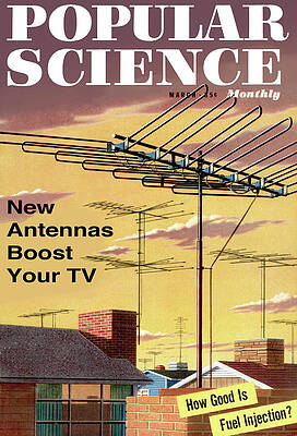 Wall Art - Drawing - Popular Science Magazine Cover March 1958 by Popular Science