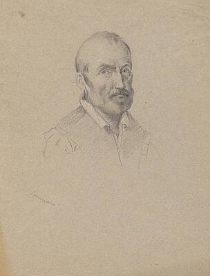 Wall Art - Drawing - Portrait Of A Man, Sketch For Signing Of The Compact by Edwin White