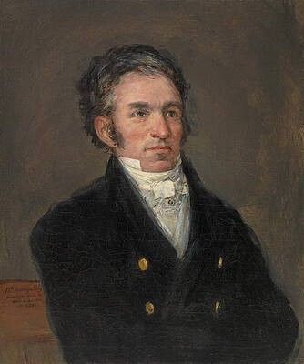Portrait of Jacques Galos Print by Francisco Goya